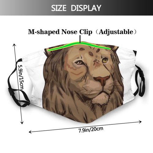 yanfind Fur Dangerous Hunter Kind Danger Cat Fierce Carnivore Tigon Rare Muzzle Wildlife Dust Washable Reusable Filter and Reusable Mouth Warm Windproof Cotton Face