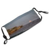 yanfind Buckler Outdoors Super Beach Oceania Beautiful Behind Wales Moon Australia Sky Suburbs Dust Washable Reusable Filter and Reusable Mouth Warm Windproof Cotton Face