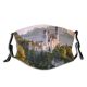 yanfind Idyllic Afterglow Structure Exterior Dawn Clouds Architectural Tranquil Dramatic Scenery Mountains Cliff Dust Washable Reusable Filter and Reusable Mouth Warm Windproof Cotton Face