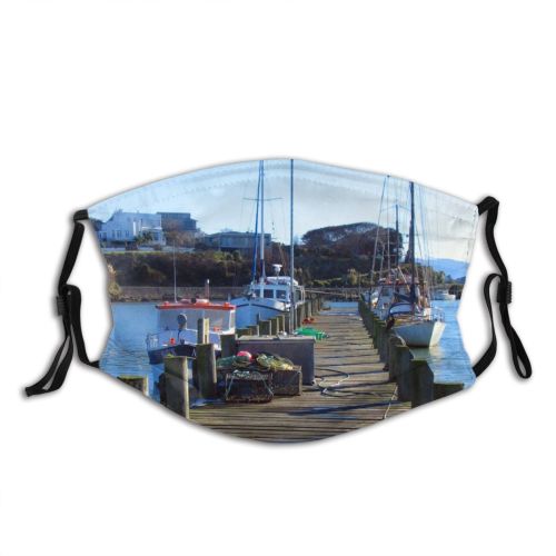 yanfind Electrical Wood Fishery Sun Boats City Southland Boat Reflection Dock Docks Wiring Dust Washable Reusable Filter and Reusable Mouth Warm Windproof Cotton Face