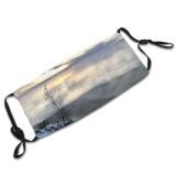 yanfind Winter Morning Winter Natural Atmospheric Cloud Landscape Sky Reflection Ice Daytime Park Dust Washable Reusable Filter and Reusable Mouth Warm Windproof Cotton Face