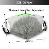 yanfind Winter Freeze Snowy Icey Christmas Field Winter Natural Atmospheric Landscape Sky Ice   Dust Washable Reusable Filter and Reusable Mouth Warm Windproof Cotton Face
