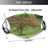 yanfind Grazing Leaves Grassland Leaf Landscape Trees Sheep Tree Tree Grass Natural Pasture Dust Washable Reusable Filter and Reusable Mouth Warm Windproof Cotton Face