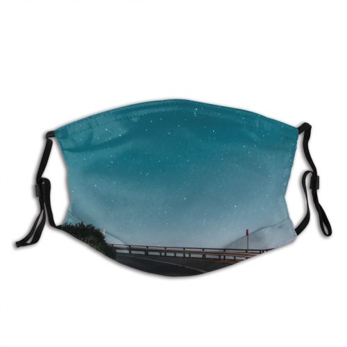 yanfind Idyllic Warm Vacation Amazing Galaxy Evening Night Unrecognizable Journey Explore Clothes Road Dust Washable Reusable Filter and Reusable Mouth Warm Windproof Cotton Face