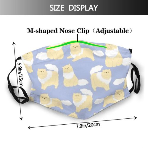yanfind Abstract Cat Kitty Cute Seamless Colorful Doodle Action Ornament Design Pet Art Dust Washable Reusable Filter and Reusable Mouth Warm Windproof Cotton Face