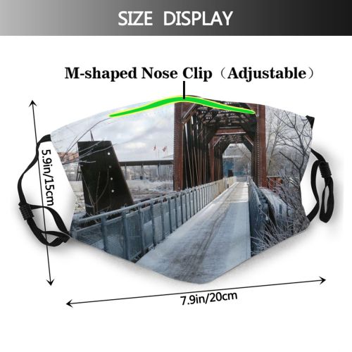 yanfind Winter Frozen Path Fixed Sky Limb Winter Link Branch Mohawk Ice Snow Dust Washable Reusable Filter and Reusable Mouth Warm Windproof Cotton Face