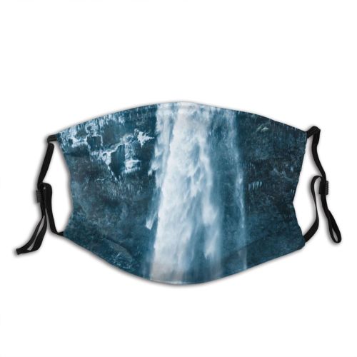 yanfind Ice Glacier Daylight Frost Frosty Waterfalls Snowy Icy Waterfall Daytime Frozen H Dust Washable Reusable Filter and Reusable Mouth Warm Windproof Cotton Face