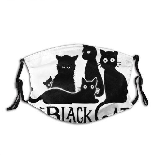 yanfind Isolated Halloween Cat Kitty Cute Tittle Design Pet Art Kitten Party Cartoon Dust Washable Reusable Filter and Reusable Mouth Warm Windproof Cotton Face