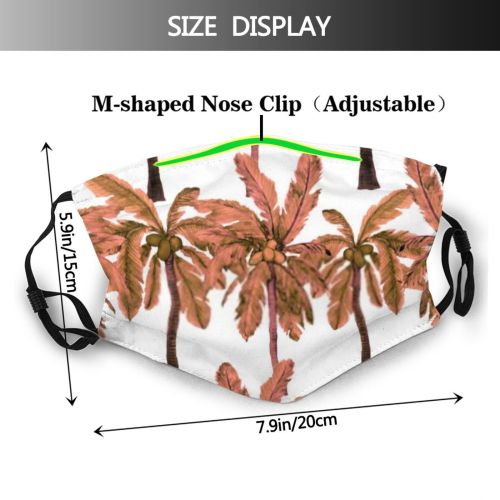 yanfind Abstract Hawaiian Bird Fashion Flora Cute Hawaii Seamless Colorful Trendy Summer Vintage   Dust Washable Reusable Filter and Reusable Mouth Warm Windproof Cotton Face