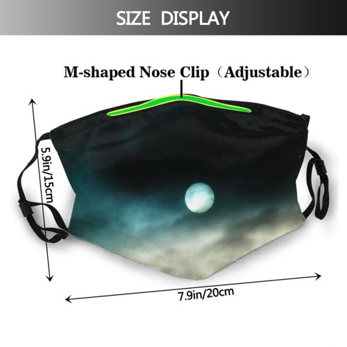 yanfind Cloud Sky Astronomical Sky Atmosphere Light Moon Sun Atmospheric Celestial Daytime Clouds Dust Washable Reusable Filter and Reusable Mouth Warm Windproof Cotton Face
