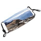 yanfind Range Landscape Tranquility Peak Hiking Scene Snow Snowcapped Backpack Sky Scenics Footpath Dust Washable Reusable Filter and Reusable Mouth Warm Windproof Cotton Face