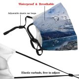 yanfind Ice Glacier Lake Daylight Calm Frost Hike Frosty Mountain Forest Evergreen Scenery Dust Washable Reusable Filter and Reusable Mouth Warm Windproof Cotton Face