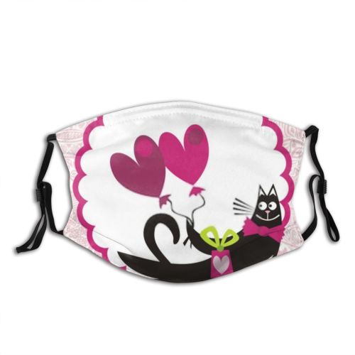 yanfind Abstract Isolated Cat Cute Fauna Design Pet Raster Eyes Love Humorous Romantic Dust Washable Reusable Filter and Reusable Mouth Warm Windproof Cotton Face