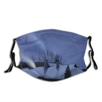 yanfind Nasa Hill Night Galaxy Mystical Field Moons Winter Atmospheric Cloud Branch Landscape   Dust Washable Reusable Filter and Reusable Mouth Warm Windproof Cotton Face