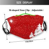 yanfind Christmas Winter Xmas Trees Eve Christmas Rectangle Season Seasonal Scene Snow Dust Washable Reusable Filter and Reusable Mouth Warm Windproof Cotton Face