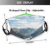 yanfind Lake Clouds River Scenery Mountains Valley Alps Outdoors Wilderness Sky Reflection Landscape   Dust Washable Reusable Filter and Reusable Mouth Warm Windproof Cotton Face