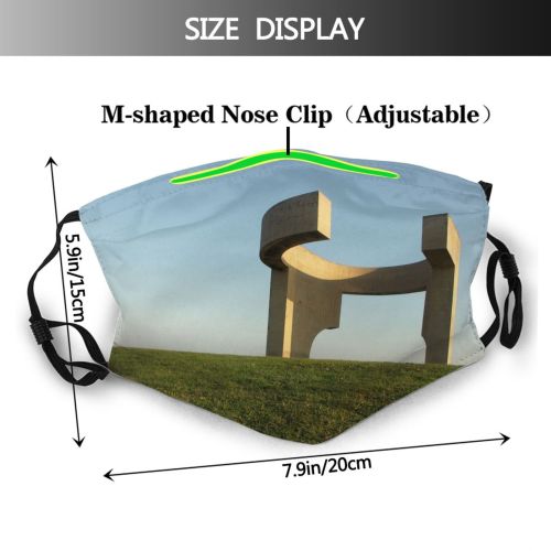 yanfind Natural Cerro Elogio Asturias Horizonte Landscape Chillida Landscape Sky Praise Meadow Hill Dust Washable Reusable Filter and Reusable Mouth Warm Windproof Cotton Face