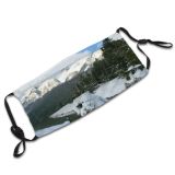 yanfind Ridge Canada Winter Landforms Mountain Range Trees Sky Tree Mountainous Alps Snow Dust Washable Reusable Filter and Reusable Mouth Warm Windproof Cotton Face