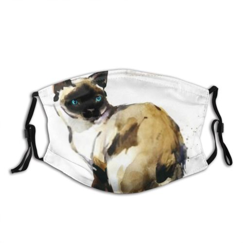 yanfind Isolated Fur Cat Cute Friendly Wildlife Design Beautiful Face Pet Art Watercolor Dust Washable Reusable Filter and Reusable Mouth Warm Windproof Cotton Face