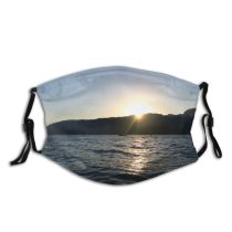 yanfind Resources Horizon Sound Sunset Sky Ilha Ocean Island Bela Beach Sunshine Tropical Dust Washable Reusable Filter and Reusable Mouth Warm Windproof Cotton Face
