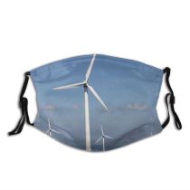 yanfind Power Galicia Field Field Natural Atmospheric Earth Mother Ecology Sky Energy Turbine Dust Washable Reusable Filter and Reusable Mouth Warm Windproof Cotton Face