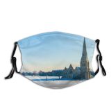 yanfind Capital Cities Frozen Church Built London Snow Place Architecture Exterior Sky Space Dust Washable Reusable Filter and Reusable Mouth Warm Windproof Cotton Face