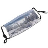 yanfind Winter Landforms Mountain Sky Range Ski Ice Mountainous Massif Snowboard Slovakia Winter Dust Washable Reusable Filter and Reusable Mouth Warm Windproof Cotton Face