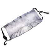 yanfind Ice Igniting Fantasy Frost Landscape Frozen Tranquility Tree Snow Wind Branch Forest Dust Washable Reusable Filter and Reusable Mouth Warm Windproof Cotton Face