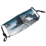 yanfind Ice Glacier Daylight Sunset Frost Frosty Mountain Rock Iceberg Climb Frozen High Dust Washable Reusable Filter and Reusable Mouth Warm Windproof Cotton Face