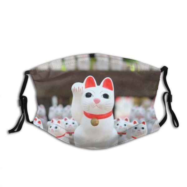yanfind Purr Japanese Travel Cats Neko Figure Tourism Art Cat Japan Kitty Meow Dust Washable Reusable Filter and Reusable Mouth Warm Windproof Cotton Face