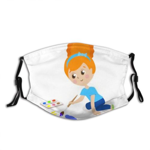 yanfind Isolated Canvas Brush Young Picture Little Cute Tool Preschool Colorful Lesson Kid Dust Washable Reusable Filter and Reusable Mouth Warm Windproof Cotton Face