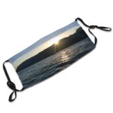 yanfind Resources Horizon Sound Sunset Sky Ilha Ocean Island Bela Beach Sunshine Tropical Dust Washable Reusable Filter and Reusable Mouth Warm Windproof Cotton Face