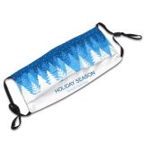 yanfind Design Landscape Tree Evergreen Snow Modern Event Forest Abstract Space Pine Season Dust Washable Reusable Filter and Reusable Mouth Warm Windproof Cotton Face
