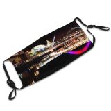 yanfind Landmark Downtown Evening Night Tyne Bridge Urban River UK Kingdom Architecture Outdoors Dust Washable Reusable Filter and Reusable Mouth Warm Windproof Cotton Face