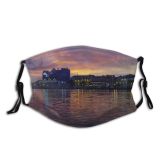 yanfind Cloud Waterway Willemstad Sunset Sky Reflection Horizon Morning River Curacao Evening Dusk Dust Washable Reusable Filter and Reusable Mouth Warm Windproof Cotton Face