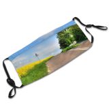 yanfind Rape HDR Field Scenery Spring Sky Field Natural Spring Landscape Sky Street Dust Washable Reusable Filter and Reusable Mouth Warm Windproof Cotton Face