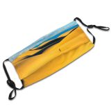 yanfind Grand Lifestyle Landscape Sand Solitude Unrecognizable Island Ocean Islands Healthy Canary Sky Dust Washable Reusable Filter and Reusable Mouth Warm Windproof Cotton Face