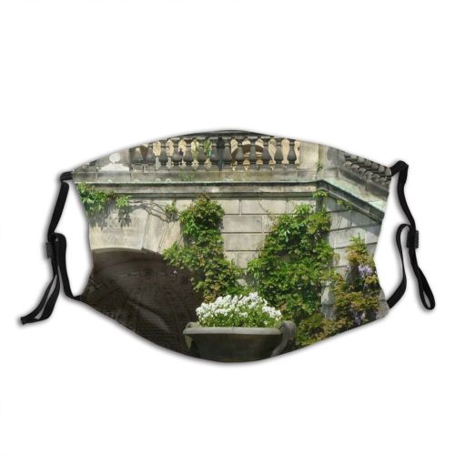 yanfind Wall Building Arch Baluster Tree Facade Potsdam Mansion Architecture Estate Dust Washable Reusable Filter and Reusable Mouth Warm Windproof Cotton Face
