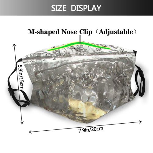 yanfind Fruit Glass Banana Crystal Splash Transparent Dust Washable Reusable Filter and Reusable Mouth Warm Windproof Cotton Face