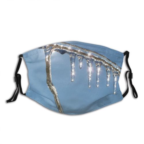 yanfind Winter Frozen Liquid Sparkles Sky Winter Sun Arch Sky Sunlight Ice Light Dust Washable Reusable Filter and Reusable Mouth Warm Windproof Cotton Face