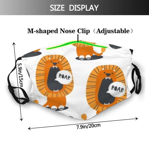 yanfind Abstract Isolated Safari Childish Decor Cat Comic Friendly Cloth Doodle Simple Ornament Dust Washable Reusable Filter and Reusable Mouth Warm Windproof Cotton Face