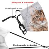 yanfind Lovely Fur Striped Cat Kitty Cute Coon Nose Pedigreed Fauna Soft Curious Dust Washable Reusable Filter and Reusable Mouth Warm Windproof Cotton Face