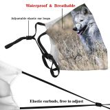 yanfind Wildlife Vertebrate Dog Czechoslovakian Carnivore Wolfdog Canidae Wolf Canis Saarloos Wolfdog Dust Washable Reusable Filter and Reusable Mouth Warm Windproof Cotton Face