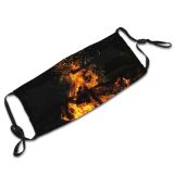 yanfind Camp Wood Beautiful By Campfire Flame Scene Adventure Firewood Camping Light Night Dust Washable Reusable Filter and Reusable Mouth Warm Windproof Cotton Face