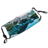 yanfind Lake Daylight Google Reflections Sight Mountain Forest Mountains Peak Zoom Meet Glossy Dust Washable Reusable Filter and Reusable Mouth Warm Windproof Cotton Face