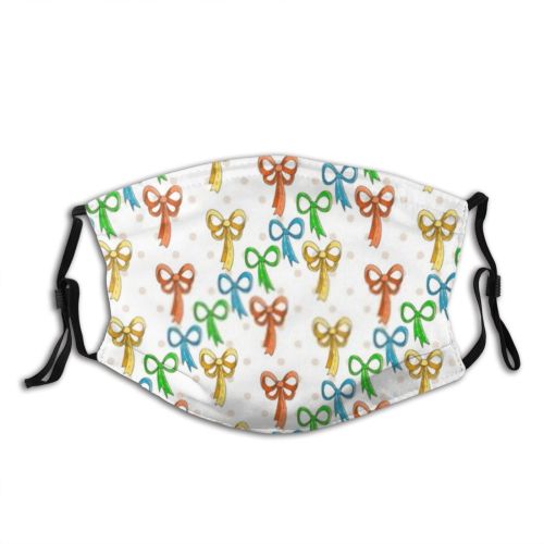 yanfind Abstract Isolated Elegant Decor Fashion Polka Cute Seamless Colorful Dots Ornamental Vintage Dust Washable Reusable Filter and Reusable Mouth Warm Windproof Cotton Face