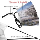 yanfind Winter Old Winter Natural Woody Landscape Sky Plant Branch Wood Snow Sturdy Dust Washable Reusable Filter and Reusable Mouth Warm Windproof Cotton Face