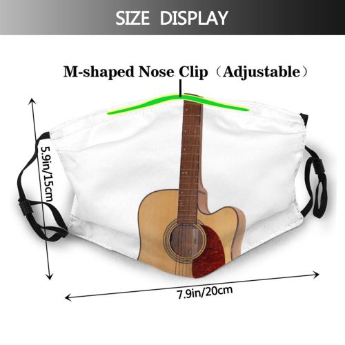 yanfind Musical Tiple Accessory Guitar Musical Instrument Electric String Instruments Acoustic Plucked Isolated Dust Washable Reusable Filter and Reusable Mouth Warm Windproof Cotton Face
