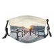 yanfind Dawn Ice Frost Wood Sunset Landscape Solitude Frozen Celje Tranquility Built Rural Dust Washable Reusable Filter and Reusable Mouth Warm Windproof Cotton Face