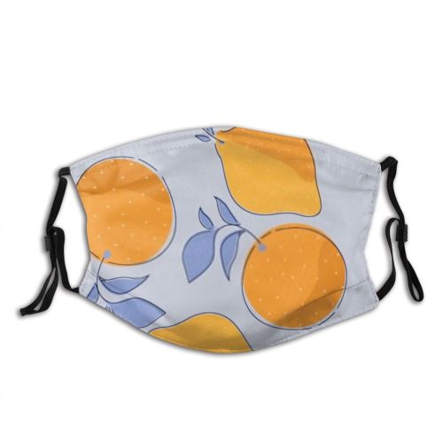 yanfind Isolated Cute Silhouette Seamless Branches Doodle Fruits Fresh Bubble Design Quirky Branch Dust Washable Reusable Filter and Reusable Mouth Warm Windproof Cotton Face